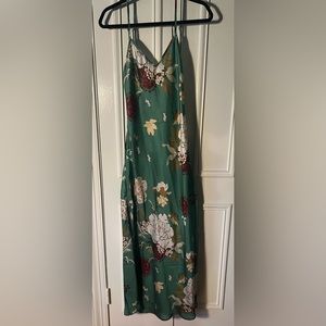 Printed Silk Midi Dress